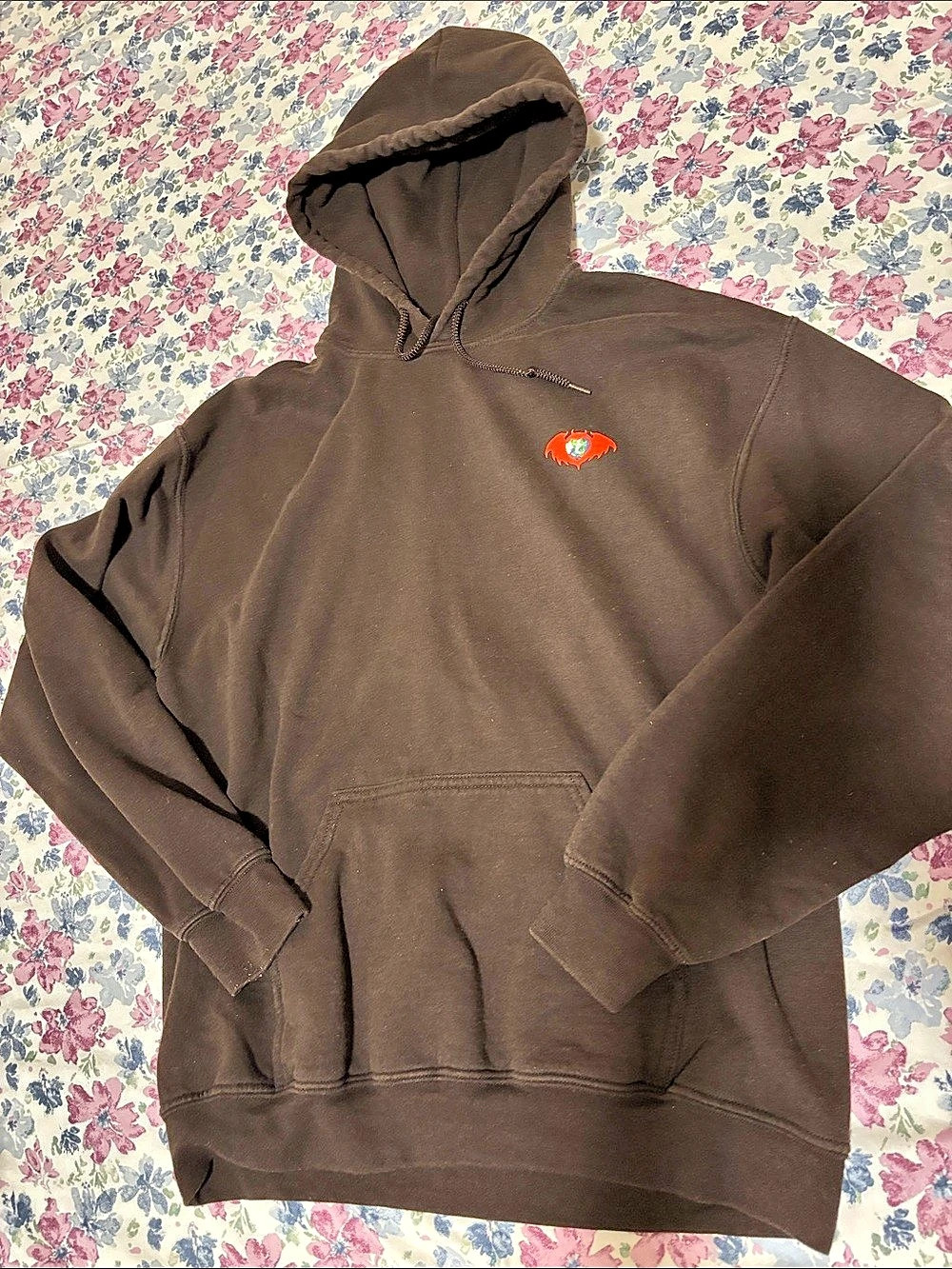 Clandestine Industries No Fate Pullover Hoodie Brown & Orange Medium
